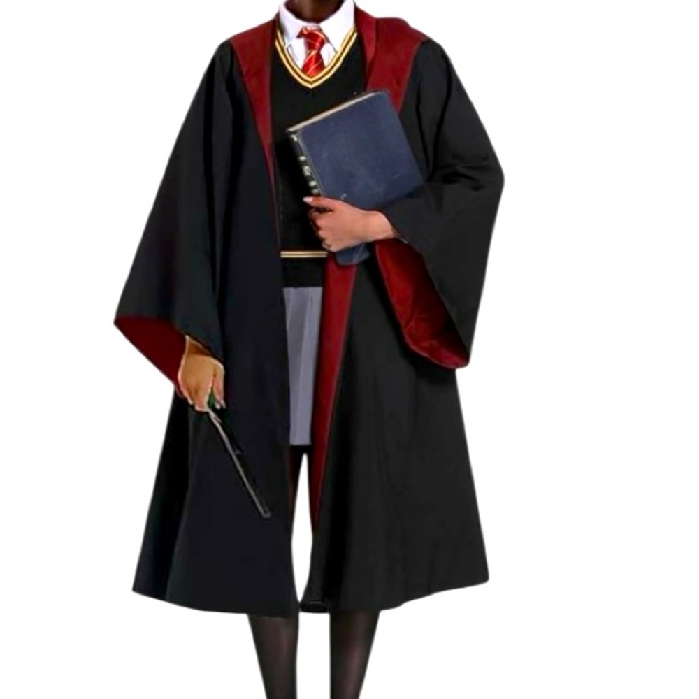 Black and Red Wizard Robe Costume